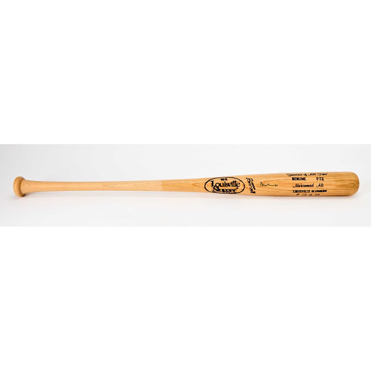 Lot 230 - Louisville Slugger signed by Muhammad Ali.