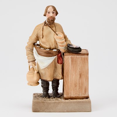 Lot 296 - Russian Porcelain Figure of a Bagel and Sbiten Vendor