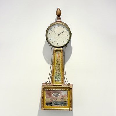 Lot 1088 - Aaron Willard Mahogany and Gilt Gesso Banjo Clock or Patent Timepiece
