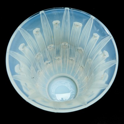 Lot 242 - R Lalique Molded Glass Vase: Bellis