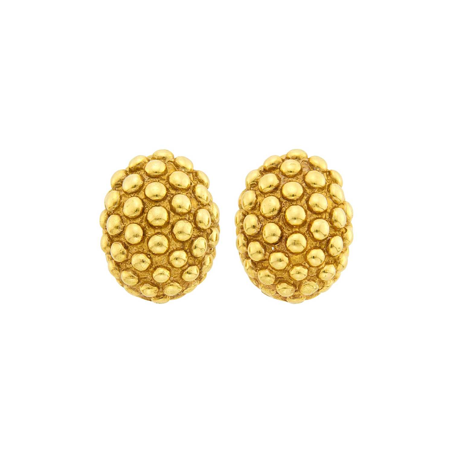 Lot 162 - Pair of Gold Earclips