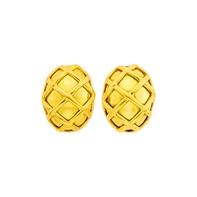 Lot 4 - Pair of Gold Earclips