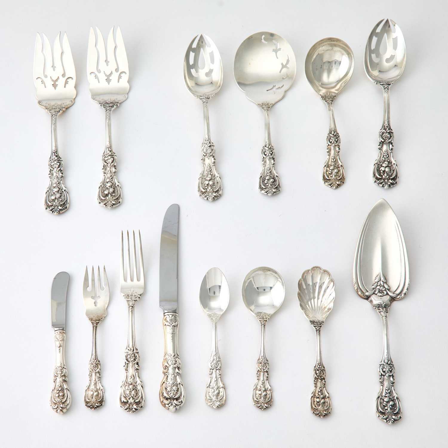 Lot 166 - Reed & Barton Sterling Silver "Francis I" Pattern Part Flatware Service