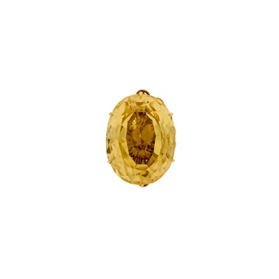 Lot 1182 - Gilt-Metal and Citrine Ring