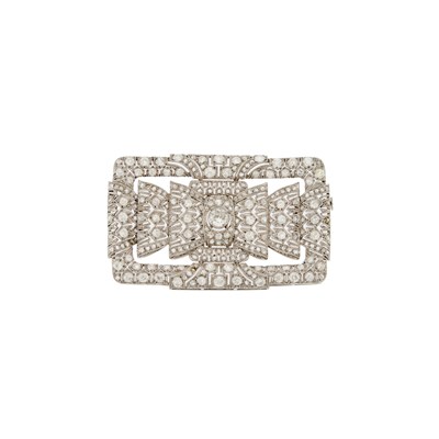 Lot 1161 - Platinum and Diamond Brooch