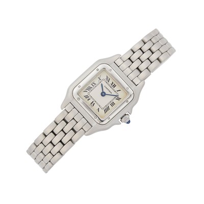 Lot 68 - Cartier Stainless Steel 'Panthère' Wristwatch