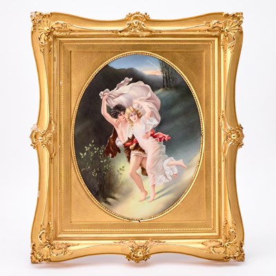 Lot 198 - German Porcelain Plaque: The Storm