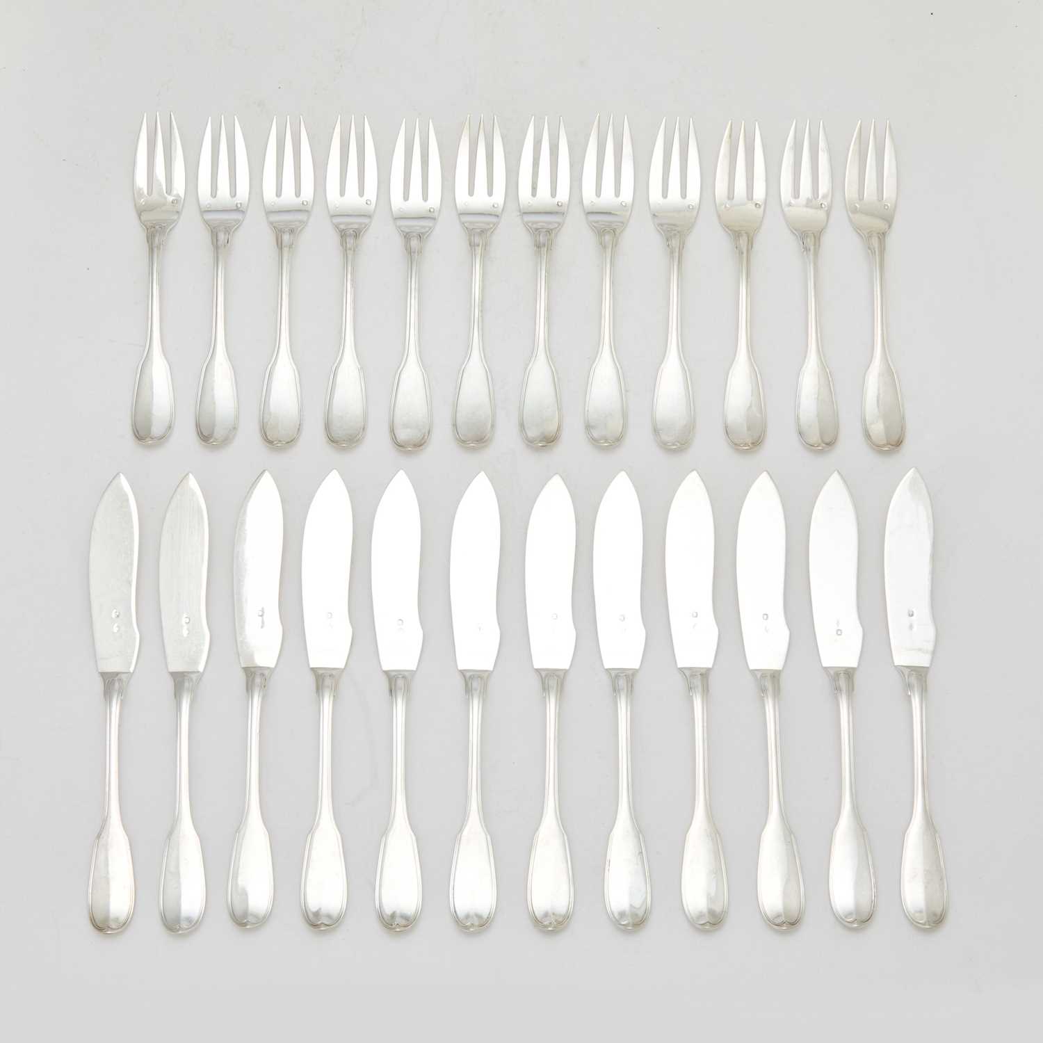 Lot 152 - French Silver Fish Flatware Service