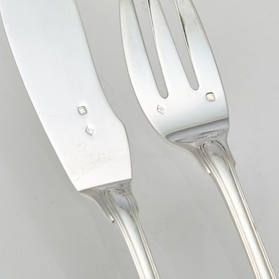 Lot 152 - French Silver Fish Flatware Service