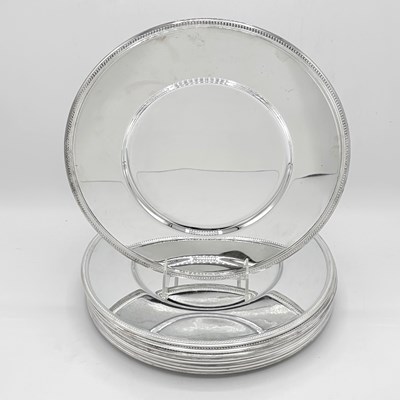 Lot 1176 - Set of Ten Christofle Silver Plated Chargers