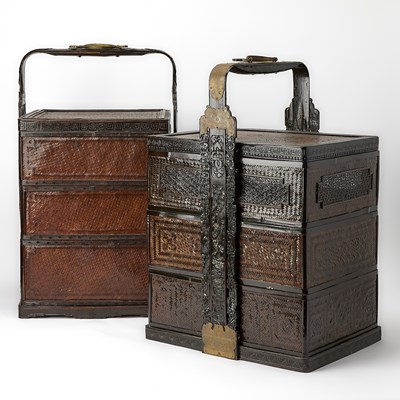 Lot 114 - Pair of Chinese Rattan Baskets