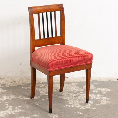 Lot 352 - Biedermeier Part-Ebonized Fruitwood Side Chair