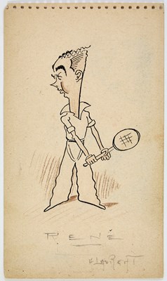 Lot 178 - An early 1930s album of French caricatures depicting athletes and politicians