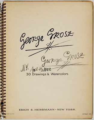 Lot 183 - George Grosz's 30 Watercolors and Drawings, signed