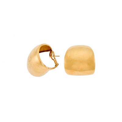 Lot 1099 - Pair of Gold Hoop Earrings