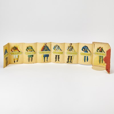 Lot 209 - A set of military costume paper figures