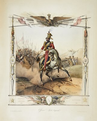 Lot 155 - A suite of four lithographs of the cavalry from Napoleon's Garde Impériale