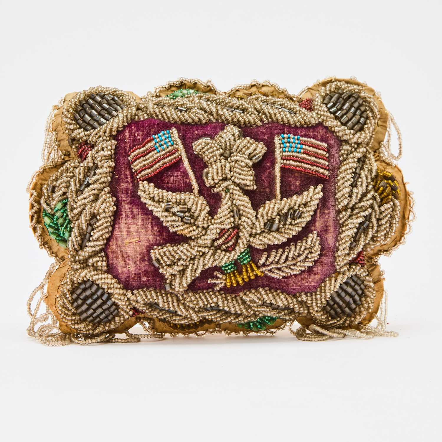 Lot 49 - Native American beaded pin cushion from the 19th century