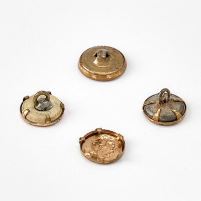 Lot 41 - Lincoln presidential campaign ferrotypes and commemorative mourning buttons