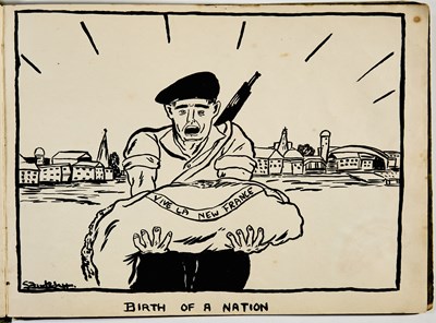Lot 182 - Four albums of anti-Nazi artwork by cartoonist Stanley Arthur Franklin