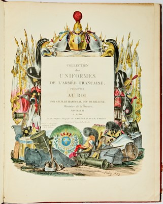 Lot 133 - Collection of French Army Uniforms, with hand-colored plates