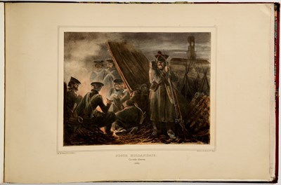 Lot 142 - Raffet's lithographs of the Siege of Antwerp, hand-colored by the artist