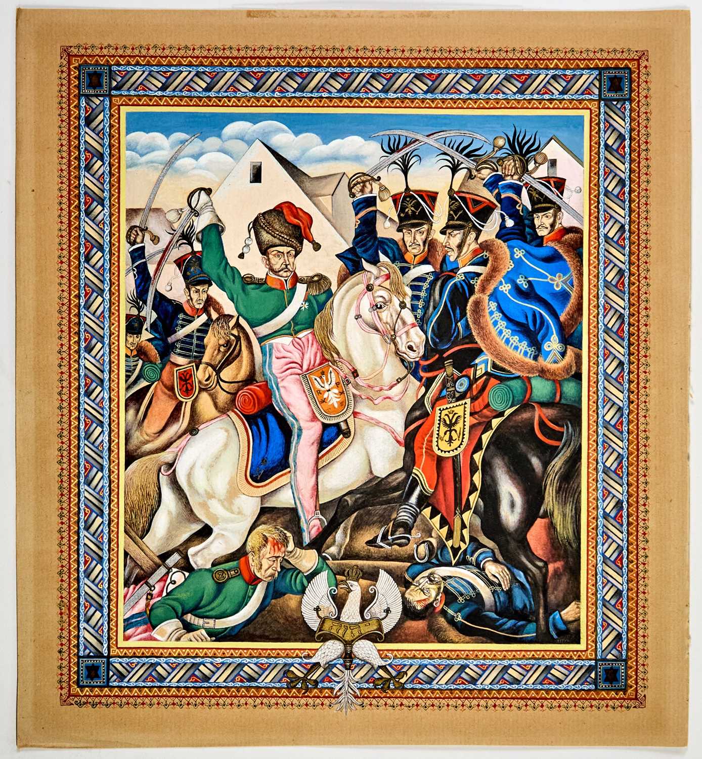 Lot 97 - Two gouache copies of the designs by Szyk for The Statutes of Kalisz