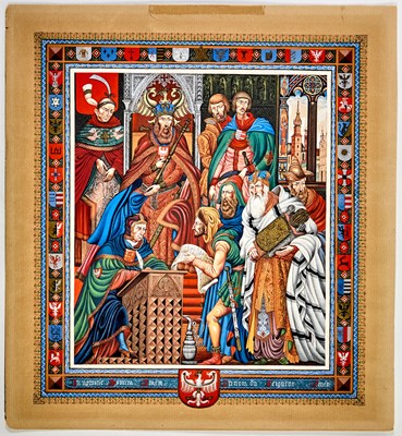 Lot 97 - Two gouache copies of the designs by Szyk for The Statutes of Kalisz