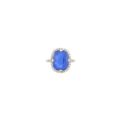 Lot 148 - Platinum, Sapphire and Diamond Ring