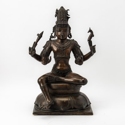 Lot 326 - A Large Indian Bronze Figure of Shiva