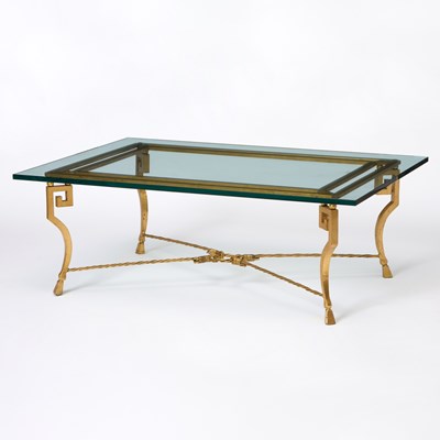 Lot 208 - Gilt-Metal and Glass Low Table