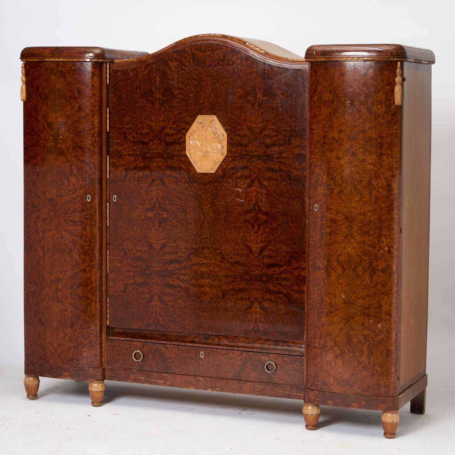 Lot 250 - Large Art Deco Walnut Cabinet