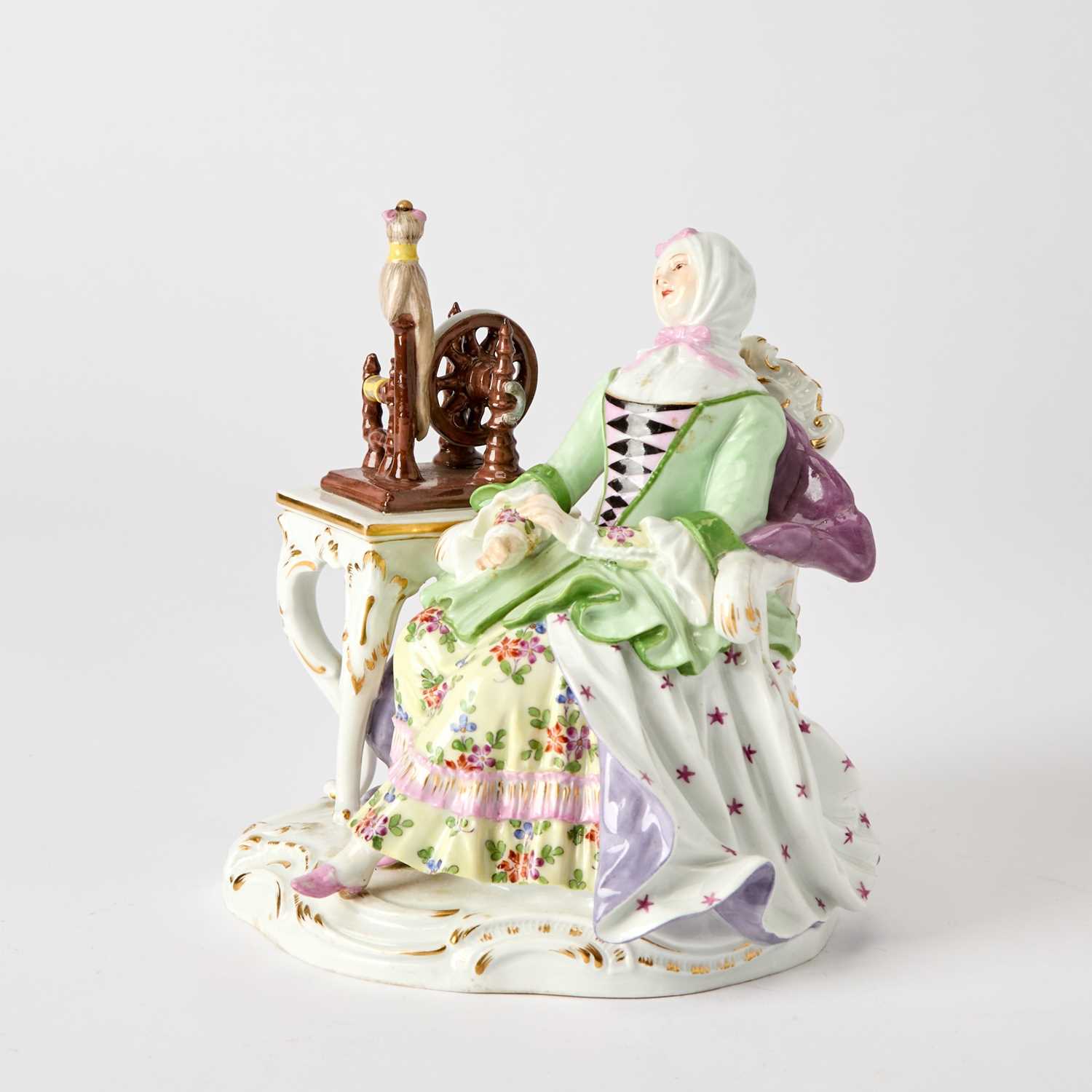 Lot 160 - Meissen Porcelain Figure of "The Spinner"
