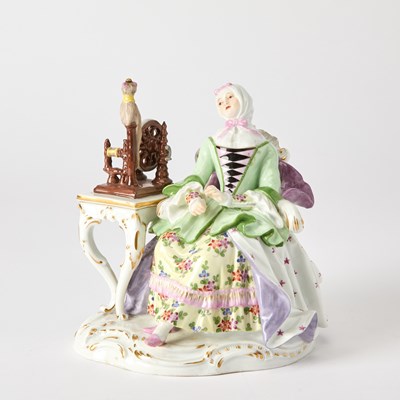 Lot 160 - Meissen Porcelain Figure of "The Spinner"