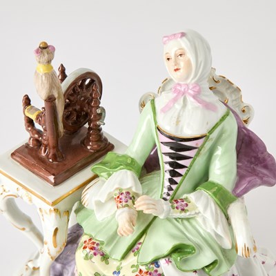 Lot 160 - Meissen Porcelain Figure of "The Spinner"