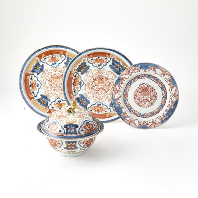 Lot 94 - Group of Chinese Export Porcelain Dutch Decorated Armorial Wares