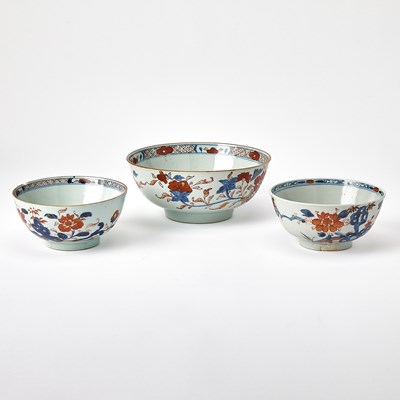 Lot 102 - Three Chinese Export Porcelain Imari Bowls