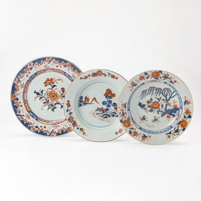 Lot 106 - Group of Three Chinese Export Porcelain Imari Plates