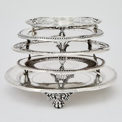 Lot 231 - Five Silver Salvers and Waiters
