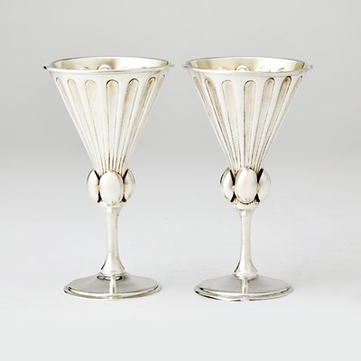 Lot 239 - Set of Ten Mexican Sterling Silver Goblets