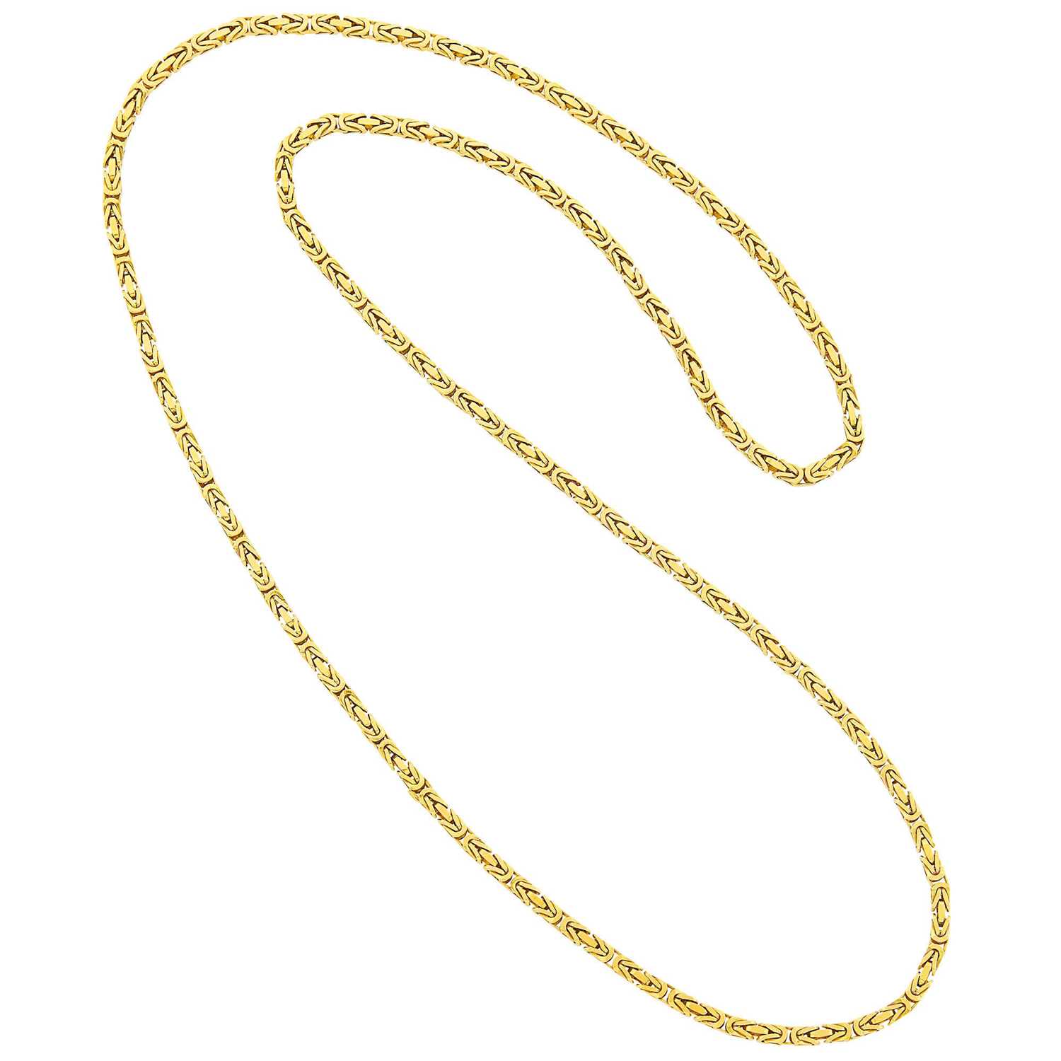 Lot 131 - Long Gold Chain Necklace
