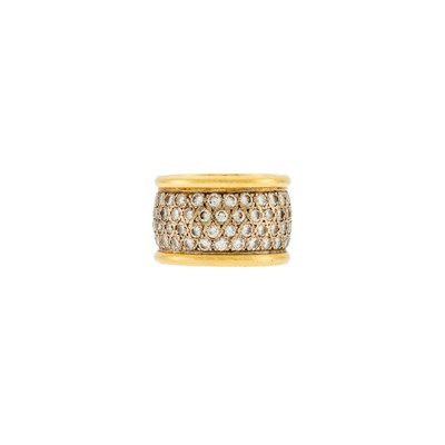 Lot 1015 - Gold and Diamond Band Ring