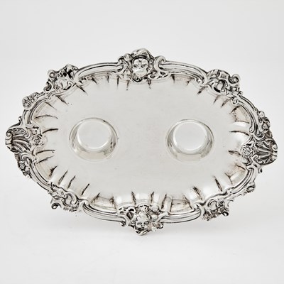 Lot 125 - George V Sterling Silver Inkstand
