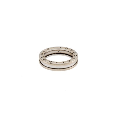 Lot 1137 - Bulgari White Gold 'B.Zero1' Band Ring