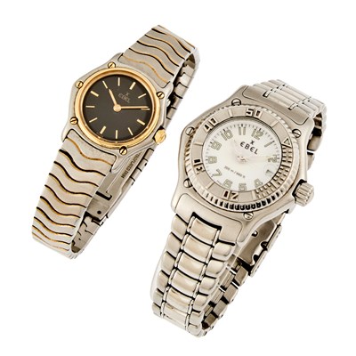 Lot 1285 - Ebel Two Stainless Steel 'Wave' and 'Discovery' Wristwatches