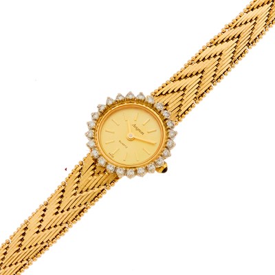 Lot 1213 - Lady's Gold and Diamond Wristwatch
