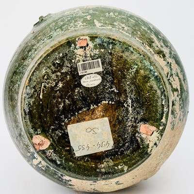 Lot 67 - A Chinese Green Glazed Pottery Jar, Hu