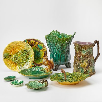 Lot 235 - Group of Aesthetic Movement Majolica Table Articles