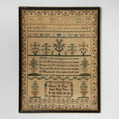 Lot 238 - Needlework Sampler "Hannah Davy"
