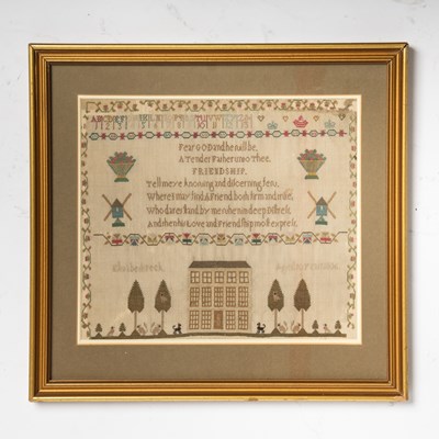 Lot 244 - Needlework Sampler "Elizabeth Peck"